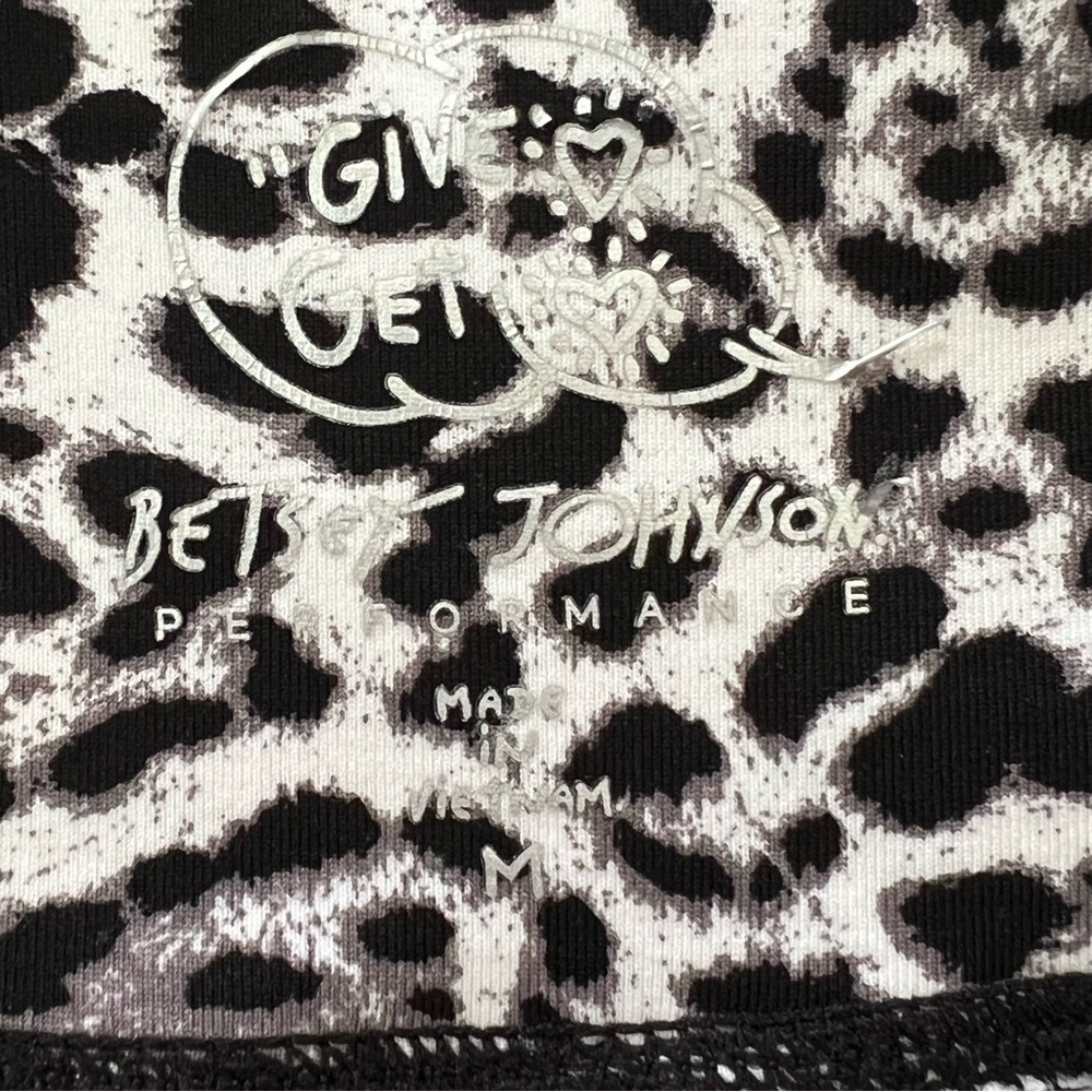 Betsey Johnson Performance Snow Leopard Cropped Leggings Tights Women’s‎ Medium - Picture 5 of 9